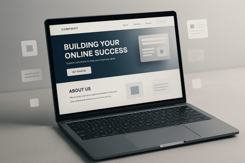 Clean, modern website layout example for strong first impressions