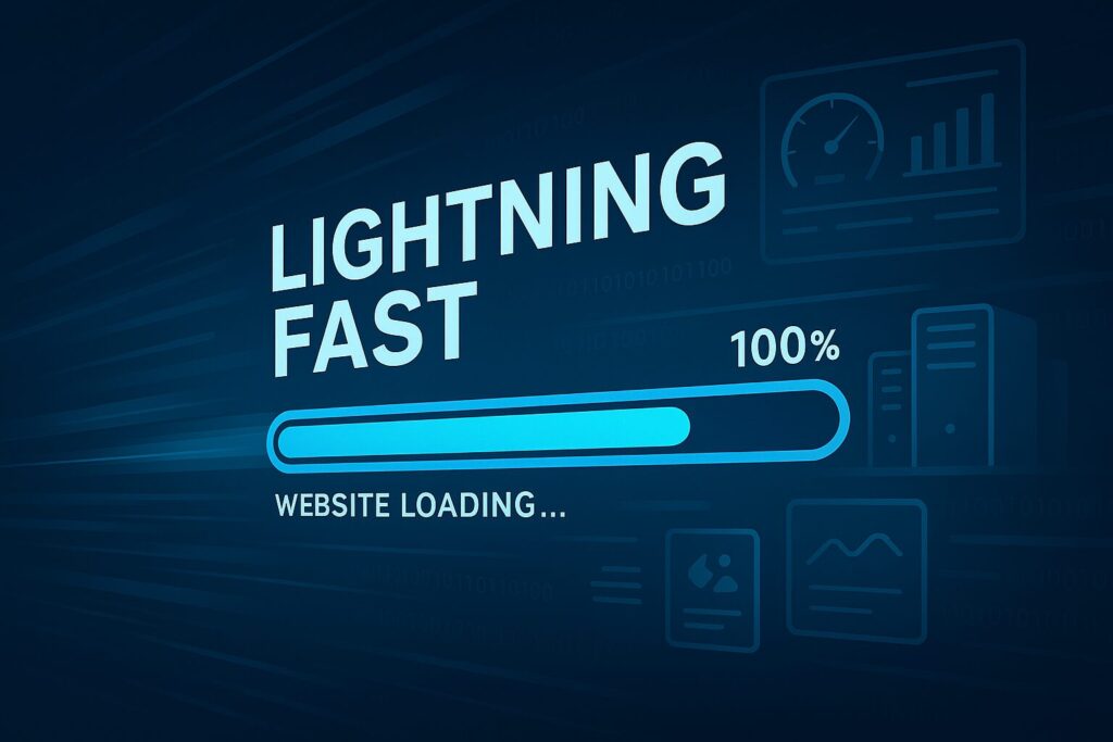 Website loading speed test results in Google PageSpeed Insights