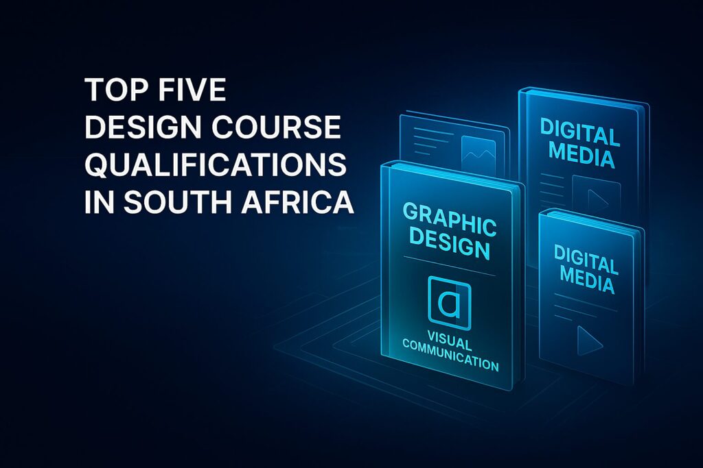 Graphic design student studying at a South African design school